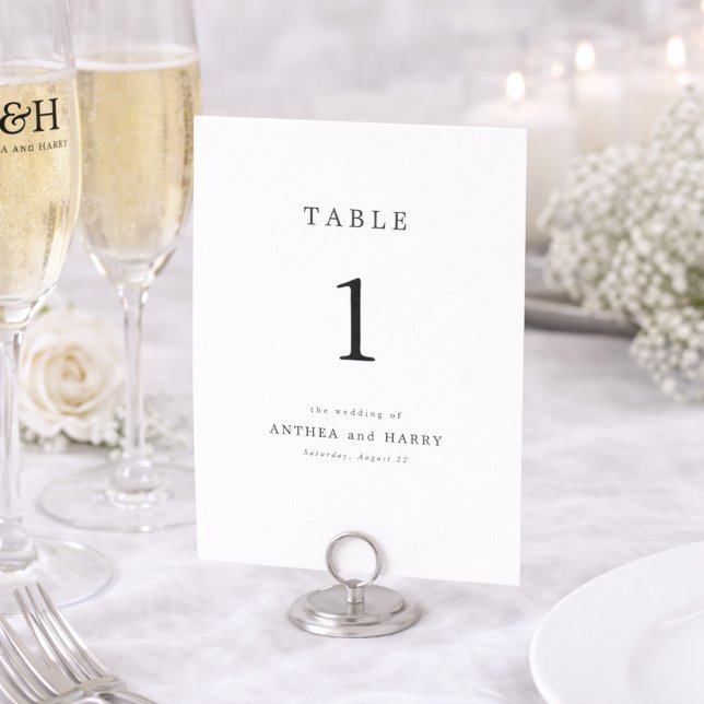 Cartão de Número de Mesa de Casamento Editorial co (Criador carregado)