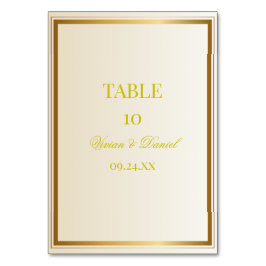 Cartão de Número de Mesa de Casamento Elegante Mar