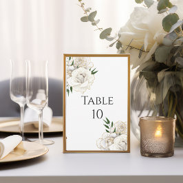 Cartão de Número de Mesa de Casamento Elegante Ros