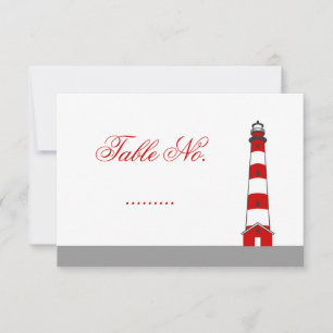 Cartão de Número de Mesa de Casamento Farol