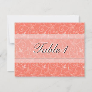 Cartão de Número de Mesa de Casamento - Floral Lar