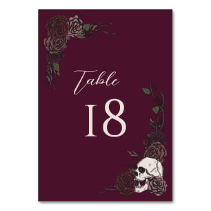 Cartão de Número de Mesa de Casamento Gótico Borgo