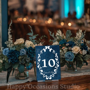 Cartão de Número de Mesa de Casamento Mexicano Rús