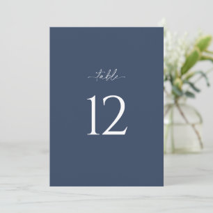 Cartão de Número de Mesa de Casamento Minimalista