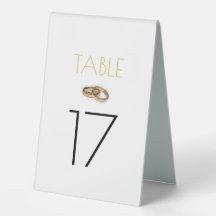 Cartão de Número de Mesa de Casamento Preto Dourad