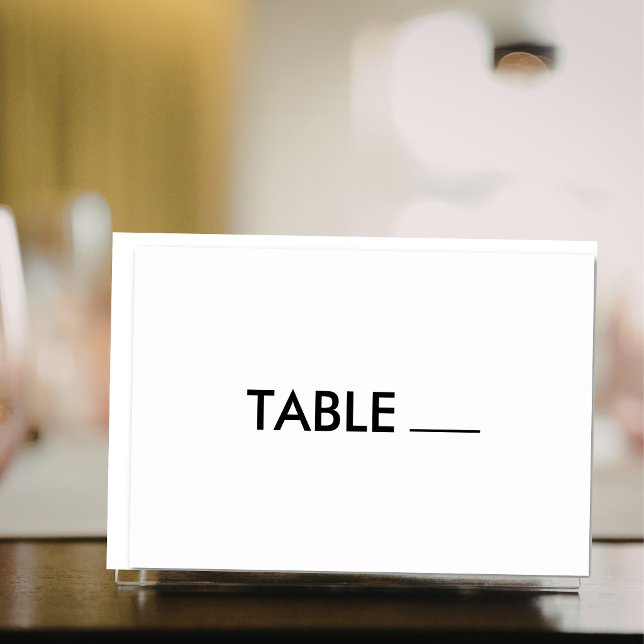 Cartão de Número de Mesa de Celebração Horizontal (Horizontal Celebration General Table Number Card)