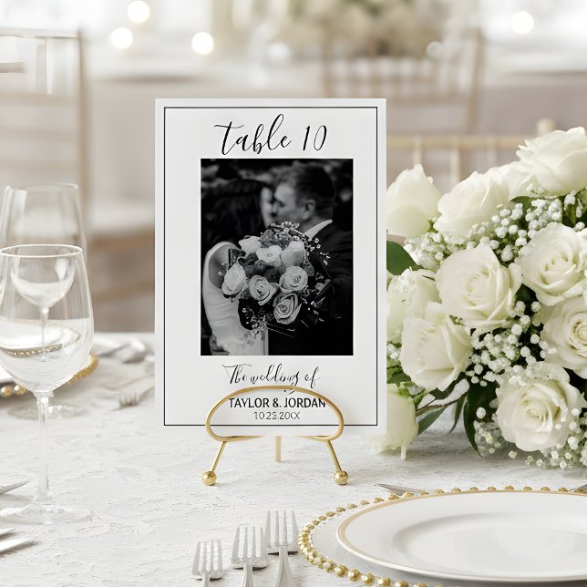 Cartão de Número de Mesa de Recepção de Casamento  (Criador carregado)