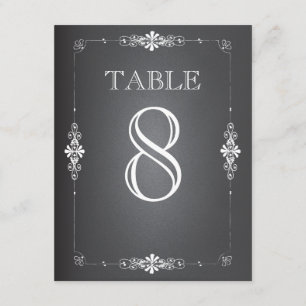 Cartão de Número de Mesa de Recepção de Casamento 