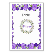 Cartão de Número de Mesa Floral Elegant Arch para