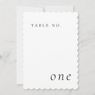 Cartão de Número de Mesa Minimalista Elegante