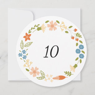 Cartão de Número de Mesa Personalizado para Grande