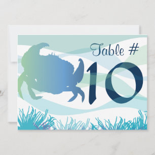 Cartão de Número de Mesa Sea Life8