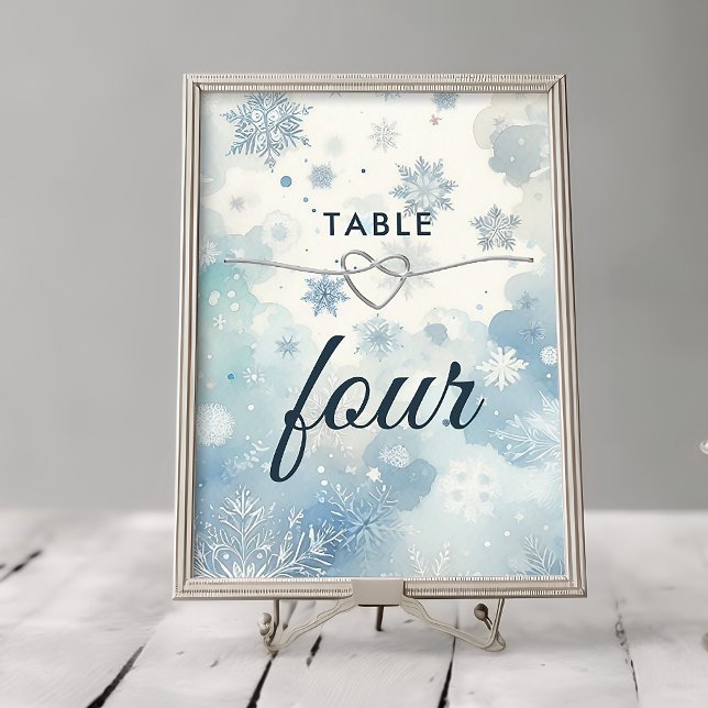Cartão de Número de Mesa Winter Wonderland (Criador carregado)