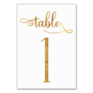 Cartão de número de tabela 3.5x5 do faux foil Dour