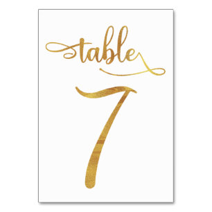 Cartão de número de tabela 3.5x5 do faux foil Dour