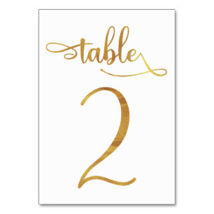 Cartão de número de tabela 3.5x5 do faux foil Dour