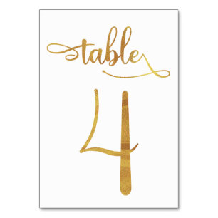Cartão de número de tabela 3.5x5 do faux foil Dour