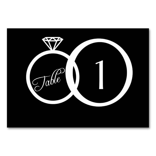 Cartão de Número de Tabela de Casamento (Frente)