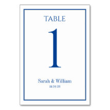 Cartão de Número de Tabela de Casamento Branco e M