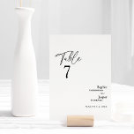 Cartão de Número de Tabela de Casamento Clássico M<br><div class="desc">Este clássico cartão de número da mesa de casamento é perfeito para o seu elegante casamento moderno. Esta design apresenta uma caligrafia simples preta em um fundo branco brilhante neutro para combinar com o seu casamento tradicional clássico ou o casamento de boho minimalista no primavera, verão, outono ou inverno. Por...</div>