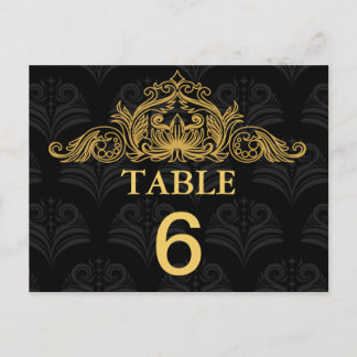 Cartão de Número de Tabela de Casamento de Canterb