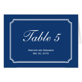 Cartão de Número de Tabela de Casamento de Chic