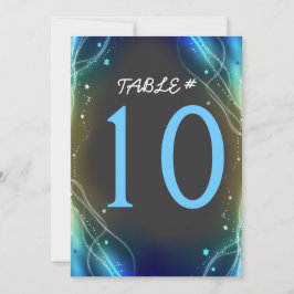 Cartão de Número de Tabela de Casamento de Estrela