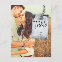 Cartão de Número de Tabela de Casamento de Fotos R