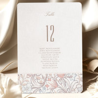 Cartão de Número de Tabela de Casamento de Lily ou