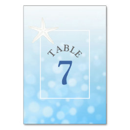 Cartão de Número de Tabela de Casamento de Praia B