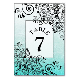 Cartão de Número de Tabela de Casamento de Rico Ne