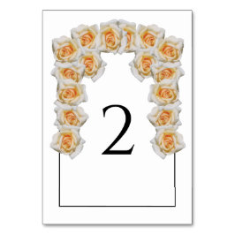 Cartão de Número de Tabela de Casamento de Rosas L