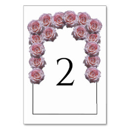 Cartão de Número de Tabela de Casamento de Rosas r