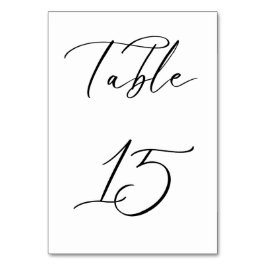 Cartão de Número de Tabela de Casamento de Script