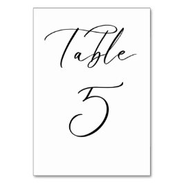 Cartão de Número de Tabela de Casamento de Script