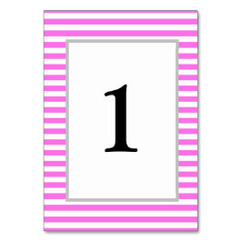 Cartão de Número de Tabela de Casamento de Stripes