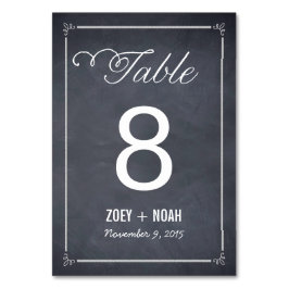 Cartão de Número de Tabela de Casamento Estrelado