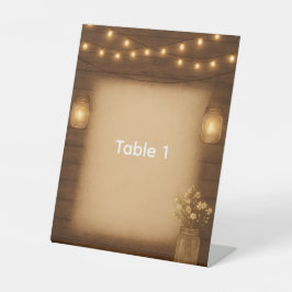 Cartão de Número de Tabela de Casamento Rustic Mas