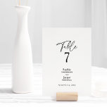 Cartão de Número de Tabela de Casamento Simples Cl<br><div class="desc">Este clássico e clássico cartão da mesa de casamento é perfeito para o seu elegante casamento moderno. Esta design apresenta uma caligrafia simples preta em um fundo branco brilhante neutro para combinar com o seu casamento tradicional clássico ou o casamento de boho minimalista no primavera, verão, outono ou inverno. Por...</div>
