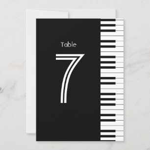 Cartão de Número de Tabela de Chave Piano para Mús