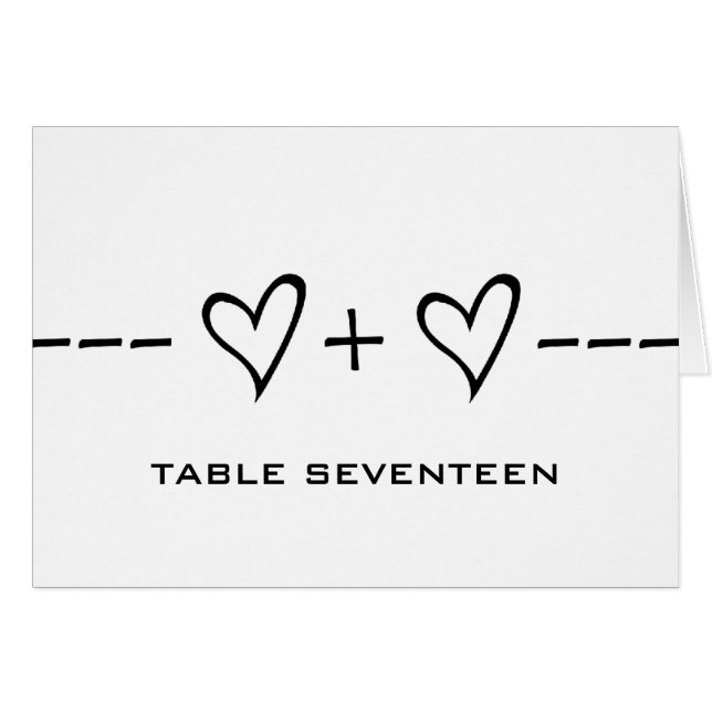 Cartão de Número de Tabela de Equação Coração Ebon (Frente Horizontal)