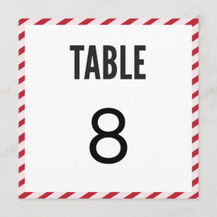 Cartão de Número de Tabela de Fitas de Carnaval Be