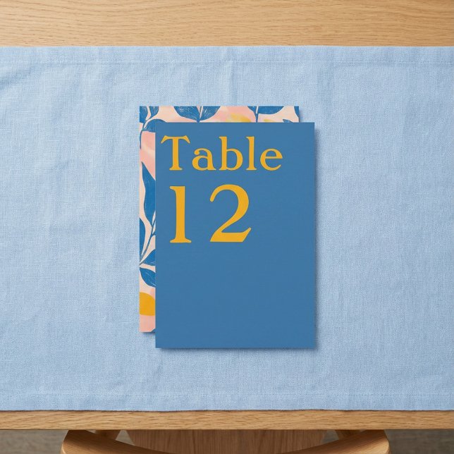 Cartão de Número de Tabela de Folheto Botânico Mod (Modern Botanical leafy Table Number Card.)