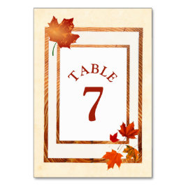 Cartão de Número de Tabela de Queda Bonito de Casa