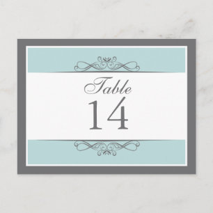 Cartão de Número de Tabela Decorativa Moderna