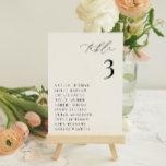 Cartão de Número de Tabela Minimalista Moderno KRI<br><div class="desc">KRISTEN Modern Minimalista,  cartão de assentos da mesa de casamento.</div>