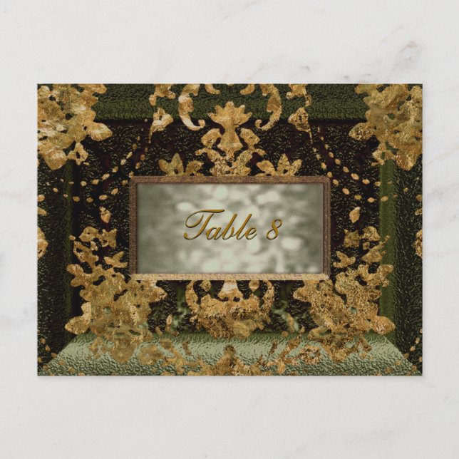 Cartão de Número de Tabela Vitoriana Beaumanoir Mi (Frente)