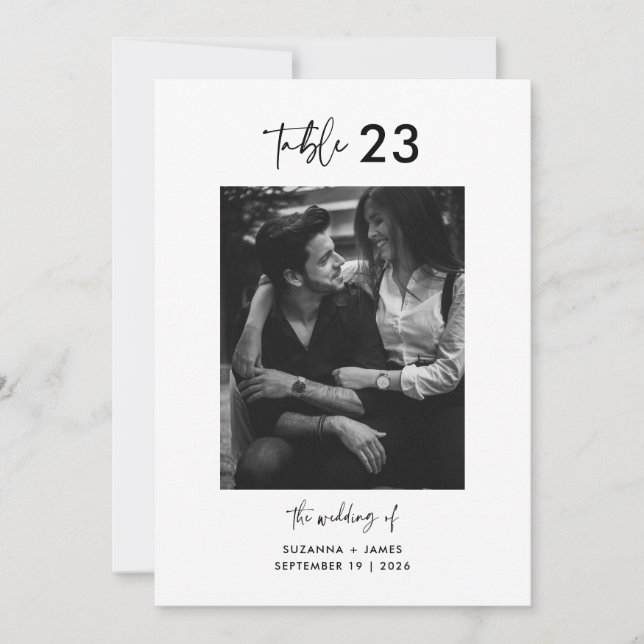 Cartão de Número Mínimo de Tabela de Caligrafia Br (Frente)