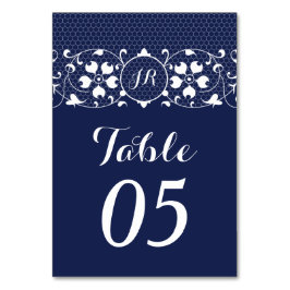 Cartão de Números de Tabela de Casamento de Monogr