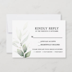 Cartão de núpcias de casamento de RSVP simples